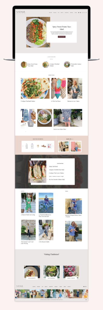 Natalie Mason website design