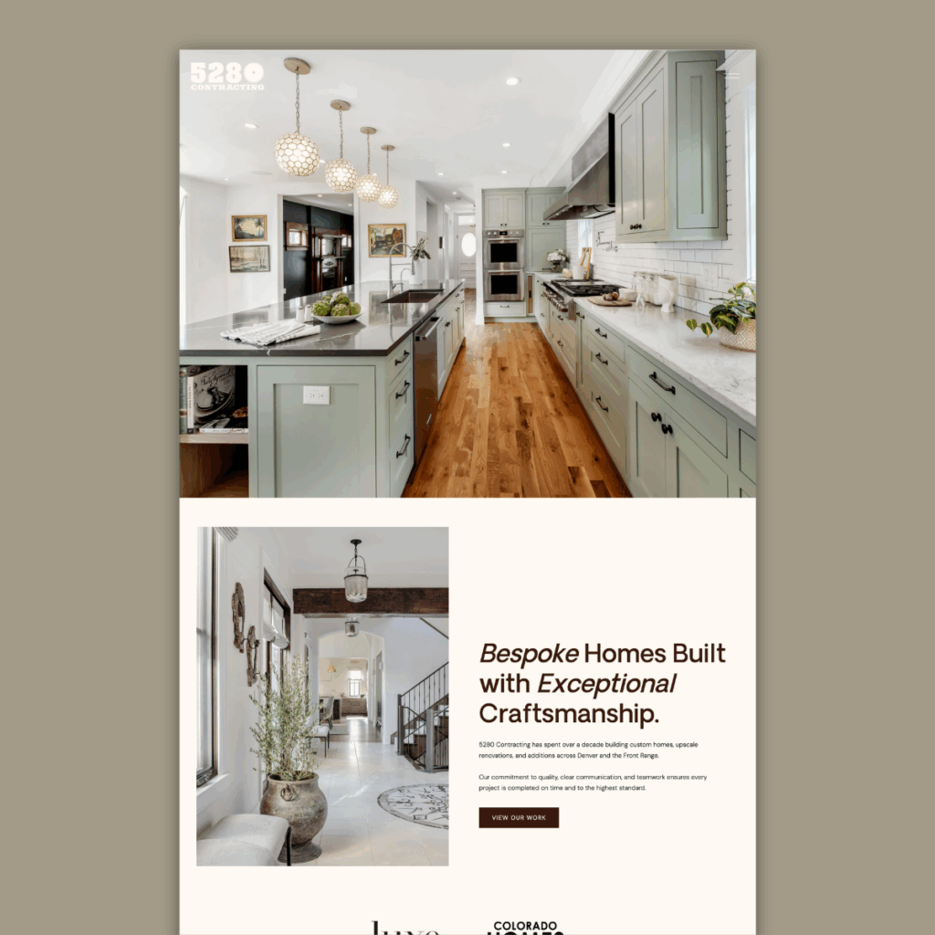 5280 Contracting —Showit Website Design