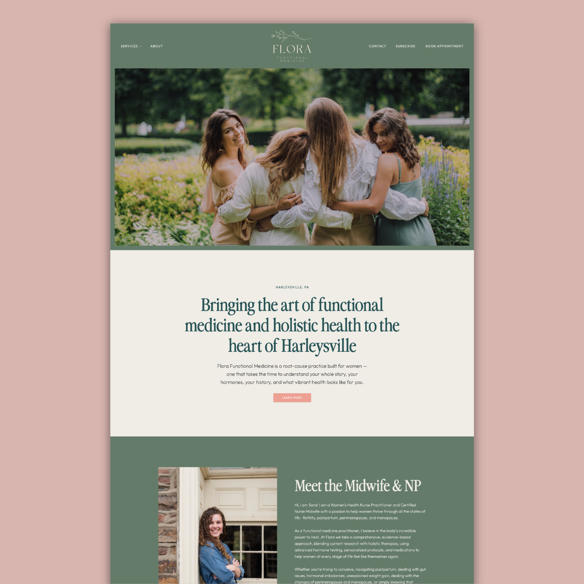 Flora Functional Medicine Website design | web design for female-owned businesses