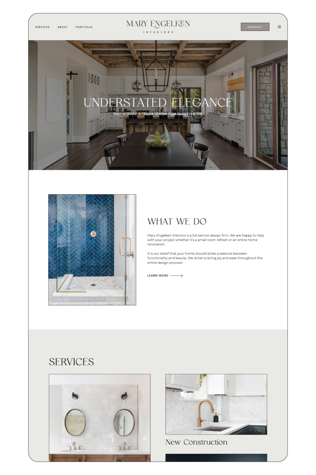 Showit Template Customization—Interior Designer, Mary Engelken