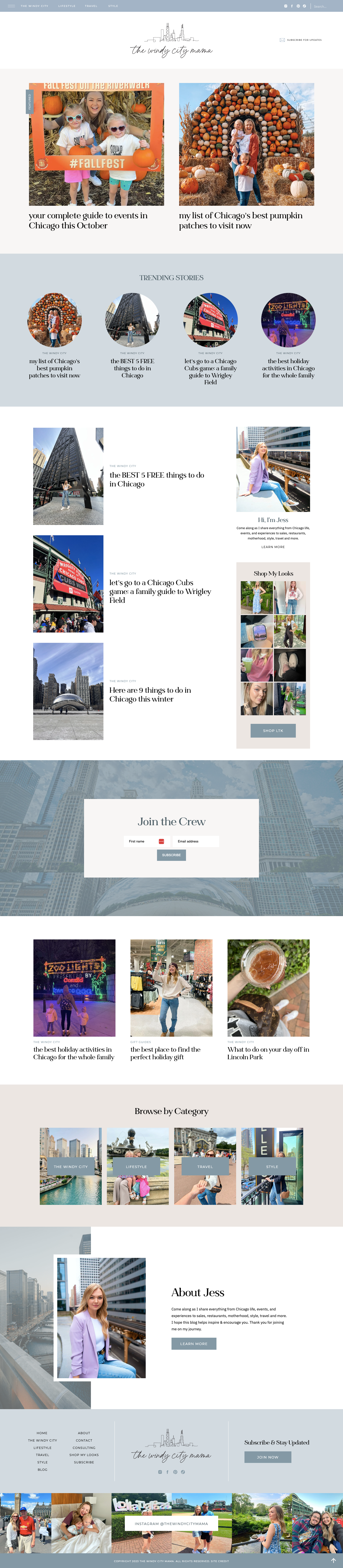 windy city mama web design—a custom Showit blog design by Blair Staky